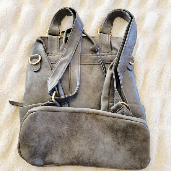 New Faux Leather Backpack - Picture 2 of 9